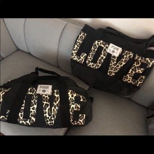 VS cheetah duffle bag and tote bag ISO!!